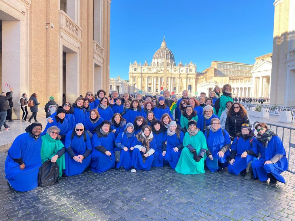 Coro gospel Sol Quair durante il Giubileo delle Corali in piazza San Pietro